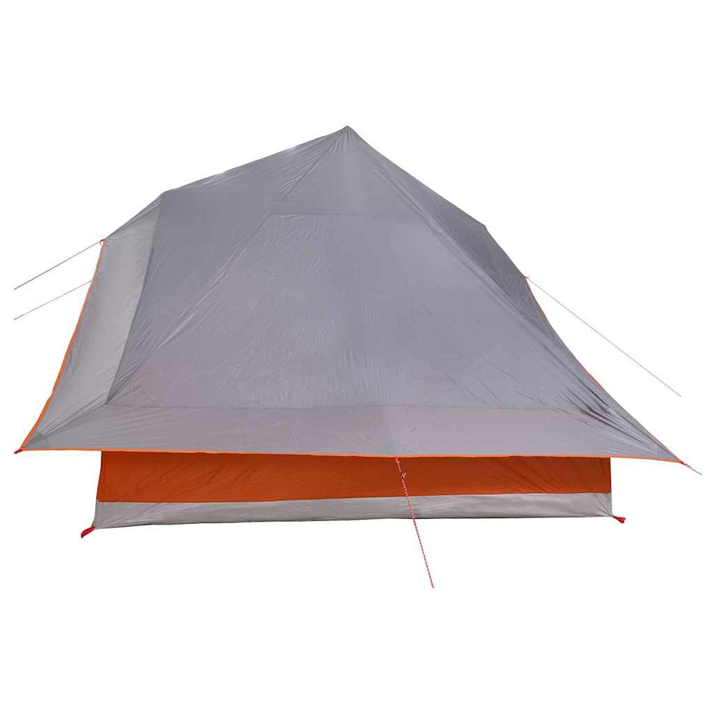 Tipi Zelt mit Dach Grau und Orange 364 x 281 x 257 cm Taft