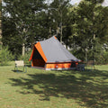 Tipi Zelt mit Dach Grau und Orange 400 x 346 x 250 cm Taft