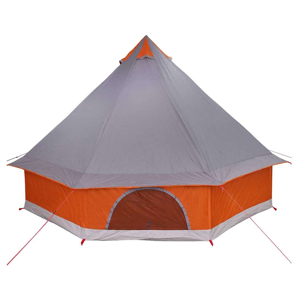Tipi Zelt mit Dach Grau und Orange 400 x 346 x 250 cm Taft
