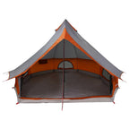 Tipi Zelt mit Dach Grau und Orange 400 x 346 x 250 cm Taft