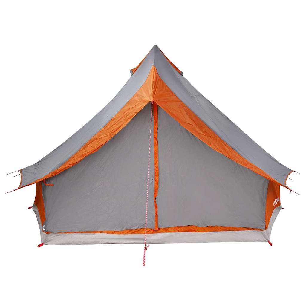 Tipi Zelt mit Dach Grau und Orange 400 x 346 x 250 cm Taft