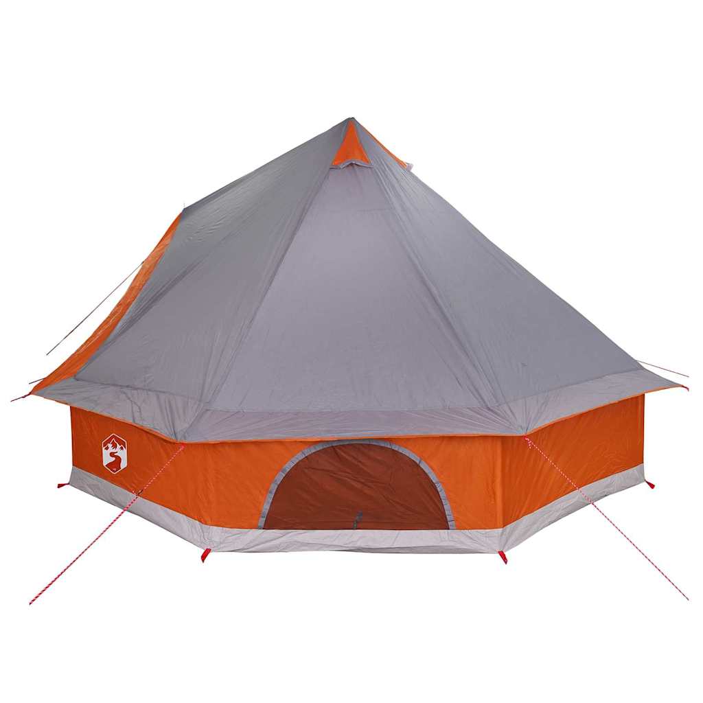 Tipi Zelt mit Dach Grau und Orange 400 x 346 x 250 cm Taft
