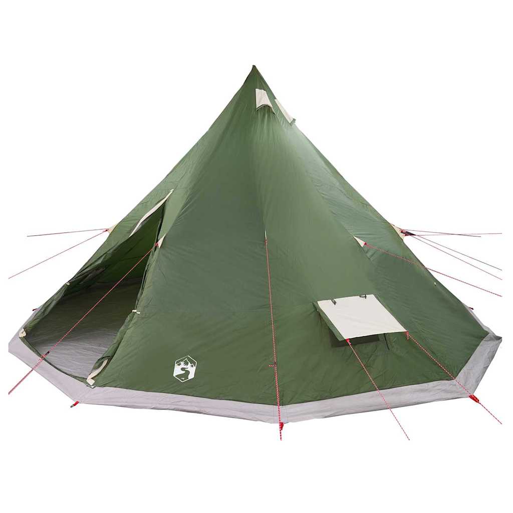 Tipi Zelt mit Dach mit Speicher Grün 560 x 560 x 300 cm Taft