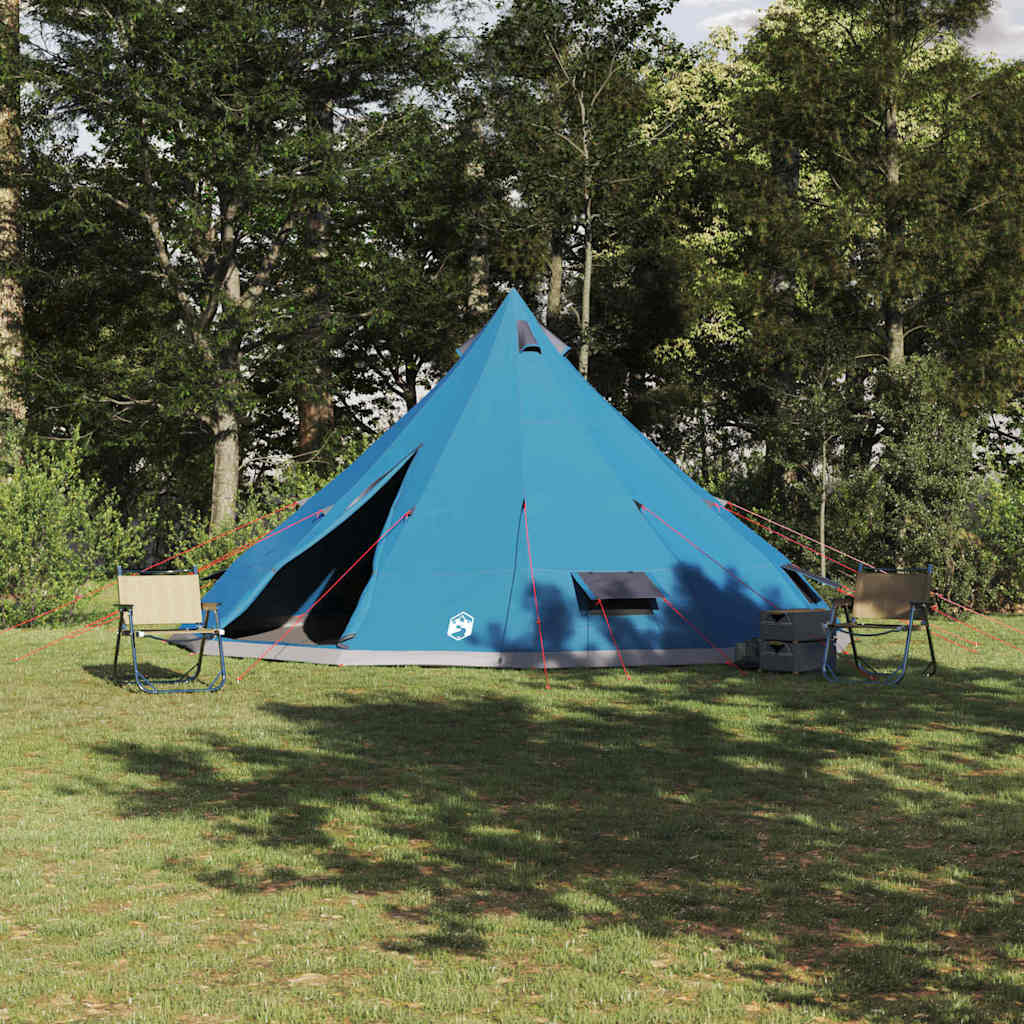 Tipi Zelt mit Dach mit Speicher Blau 560 x 560 x 300 cm Taft