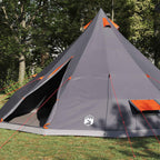 Tipi Zelt mit Dach Grau und Orange 560 x 560 x 300 cm Taft