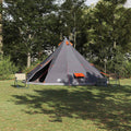 Tipi Zelt mit Dach Grau und Orange 560 x 560 x 300 cm Taft