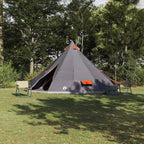 Tipi Zelt mit Dach Grau und Orange 560 x 560 x 300 cm Taft