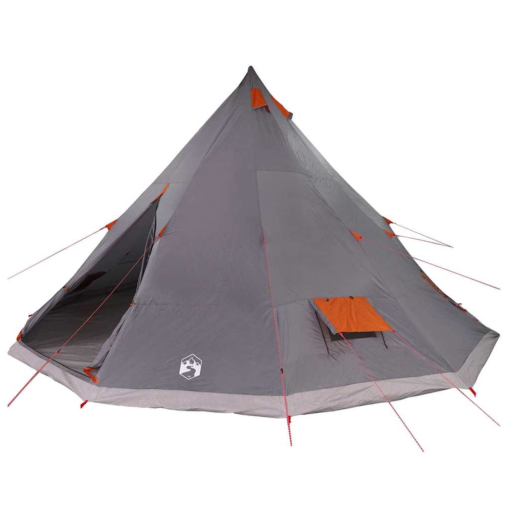 Tipi Zelt mit Dach Grau und Orange 560 x 560 x 300 cm Taft