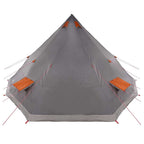 Tipi Zelt mit Dach Grau und Orange 560 x 560 x 300 cm Taft