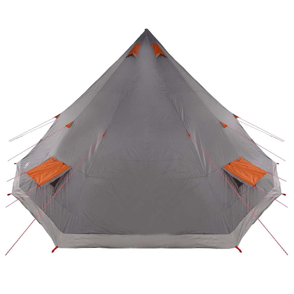 Tipi Zelt mit Dach Grau und Orange 560 x 560 x 300 cm Taft
