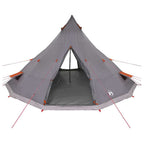 Tipi Zelt mit Dach Grau und Orange 560 x 560 x 300 cm Taft
