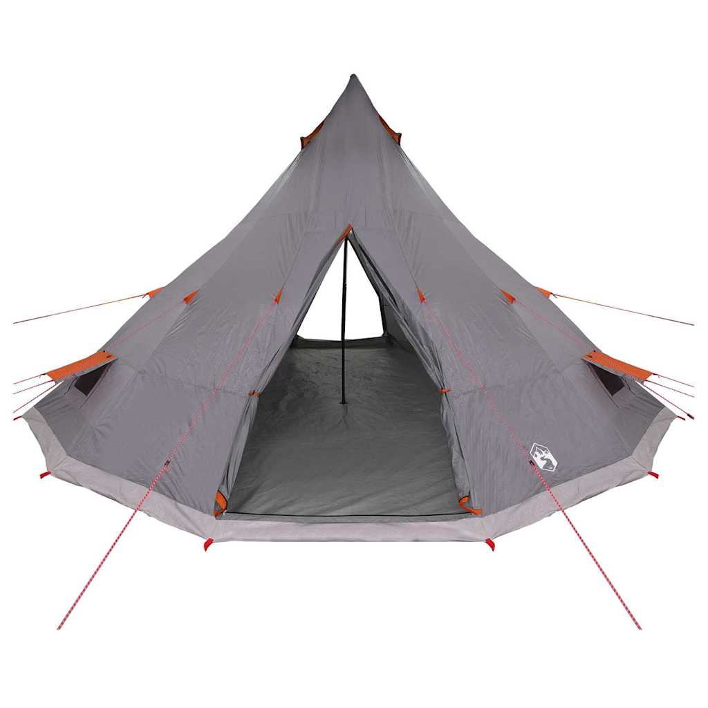 Tipi Zelt mit Dach Grau und Orange 560 x 560 x 300 cm Taft