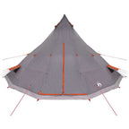 Tipi Zelt mit Dach Grau und Orange 560 x 560 x 300 cm Taft