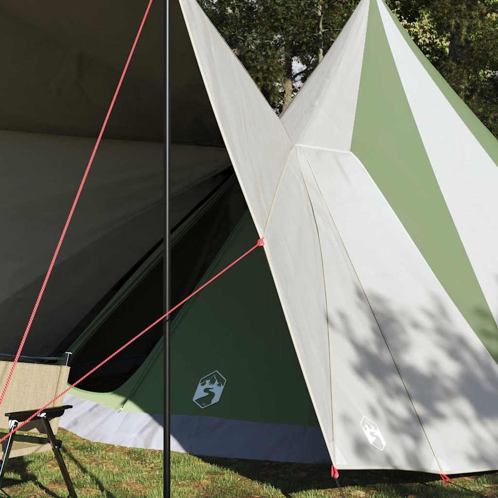 Tipi Zelt mit Dach mit Speicher Grün 510 x 690 x 330 cm Taft