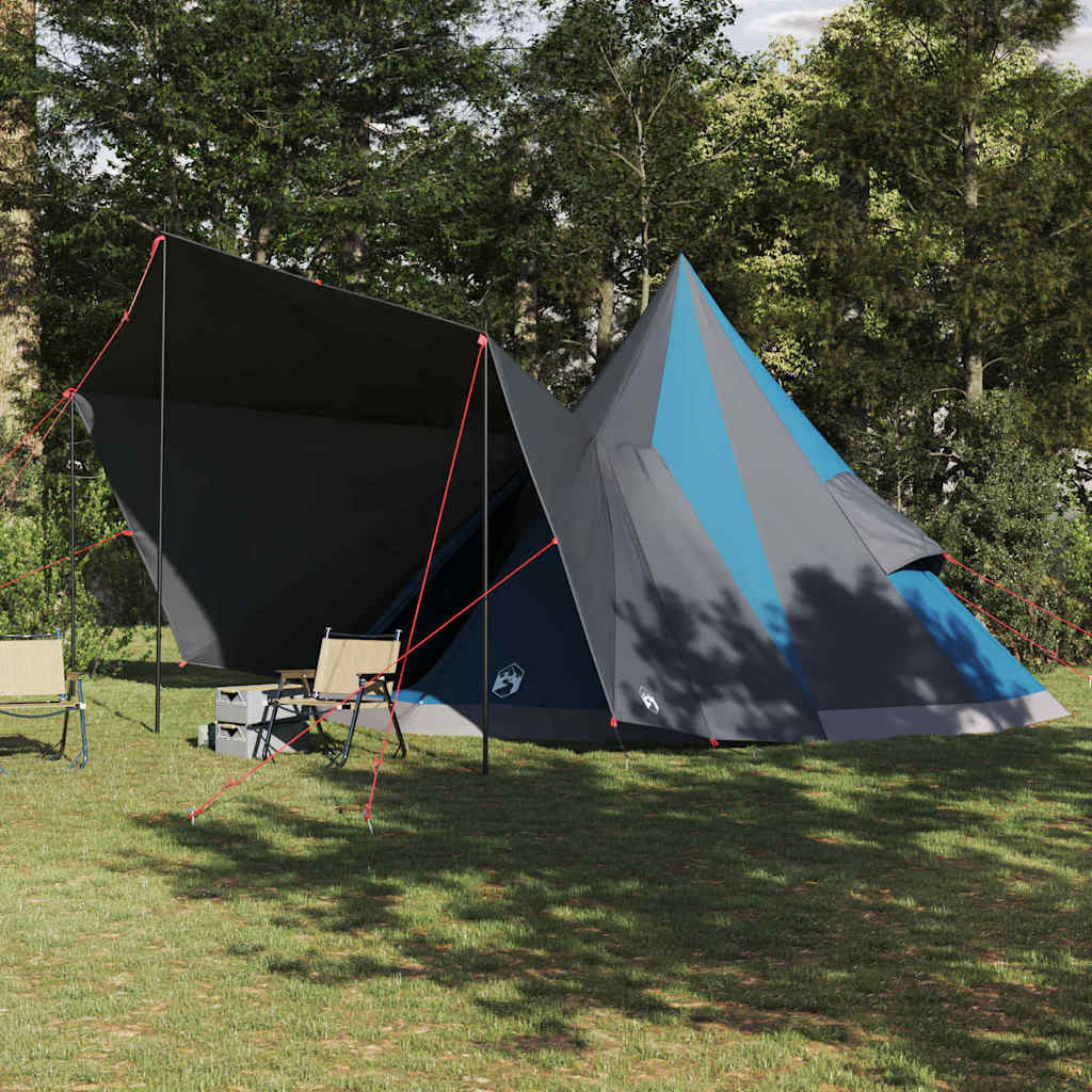 Tipi Zelt mit Dach mit Speicher Blau 510 x 690 x 330 cm Taft