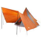 Tipi Zelt mit Dach Grau und Orange 510 x 690 x 330 cm Taft