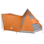 Tipi Zelt mit Dach Grau und Orange 510 x 690 x 330 cm Taft