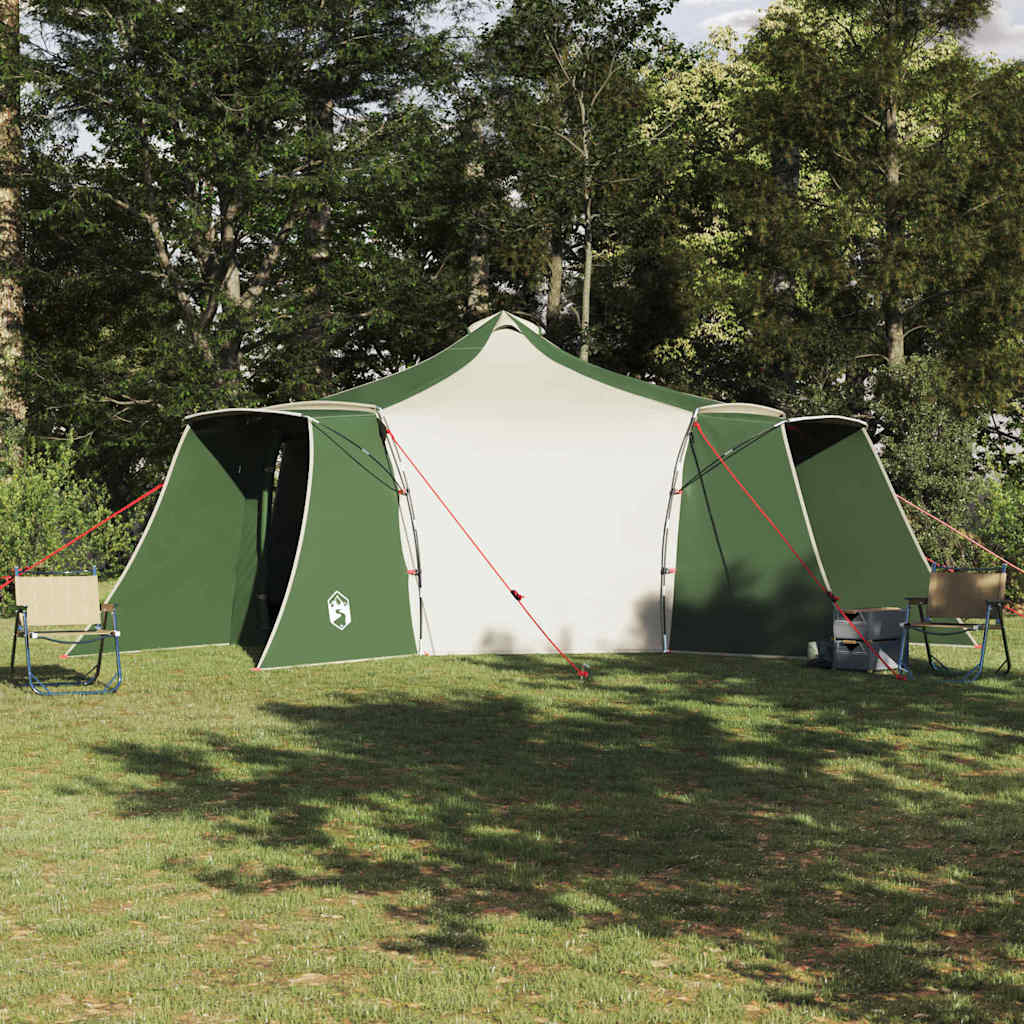Tipi Zelt mit Dach mit Speicher Grün 492 x 492 x 275 cm Taft