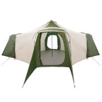 Tipi Zelt mit Dach mit Speicher Grün 492 x 492 x 275 cm Taft