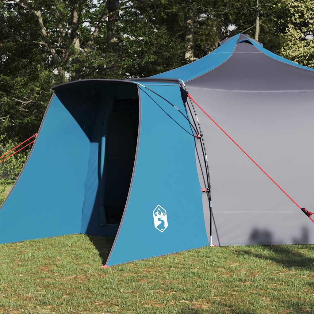 Tipi Zelt mit Dach mit Speicher Blau 492 x 492 x 275 cm Taft