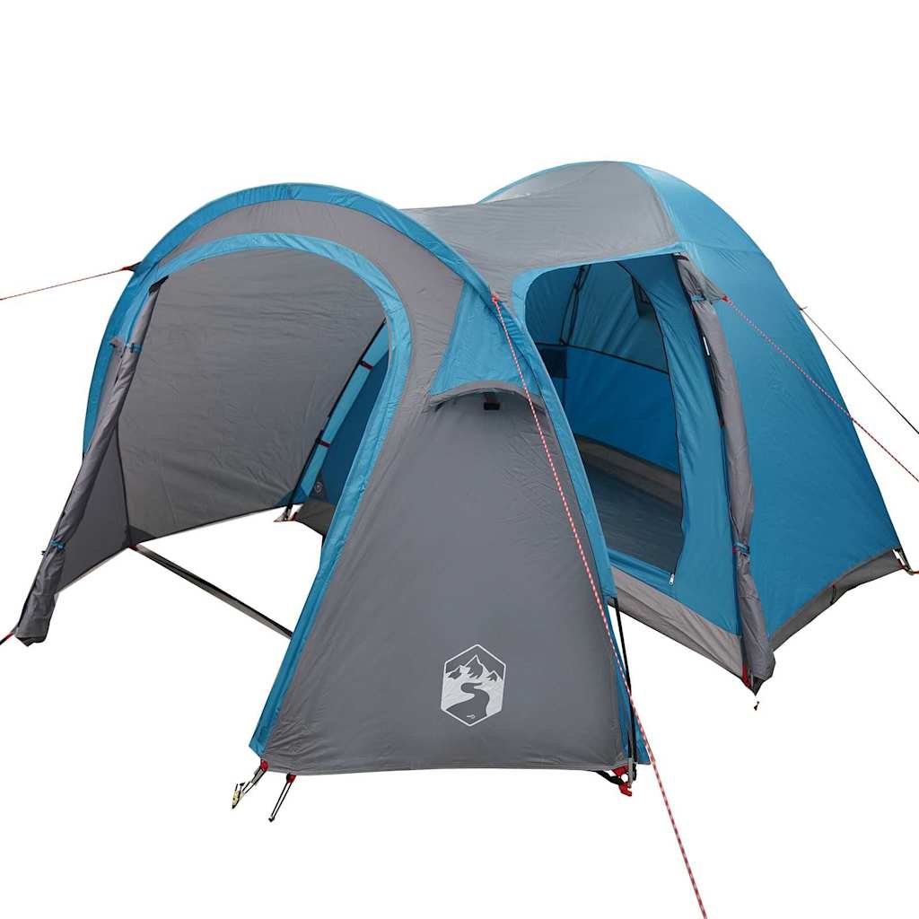 Kuppelzelt Kuppel mit Dach mit Speicher Blau 384 x 254 x 170 cm