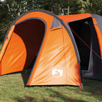 Kuppelzelt Kuppel mit Dach Grau und Orange 384 x 254 x 170 cm
