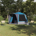 Campingzelt Hütte mit Dach Blau 420 x 420 x 227 cm Polyester