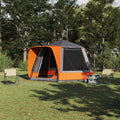 Campingzelt Hütte Grau und Orange 420 x 420 x 227 cm Polyester