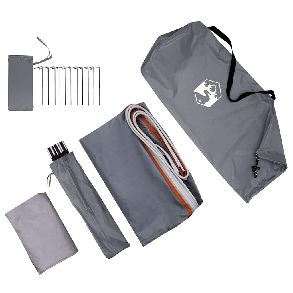 Heckklappenzelt Grau und Orange 194 x 180 x 210 cm Taft