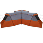 Familienzelt mit Dach Grau und Orange 833 x 585 x 216 cm Taft