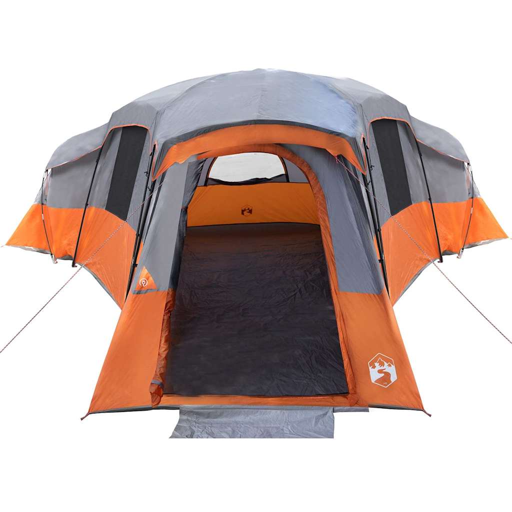 Familienzelt mit Dach Grau und Orange 762 x 655 x 218 cm Taft