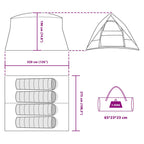 Campingzelt mit Dach mit Speicher Grün 320 x 275 x 190 cm Taft