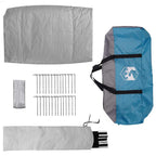 Tunnelzelt mit Dach mit Speicher Blau 410 x 285 x 198 cm Taft