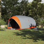 Tunnelzelt mit Dach Grau und Orange 410 x 285 x 198 cm Taft