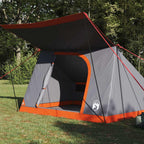 Campingzelt mit Dach Grau und Orange 223 x 163 x 130 cm Taft