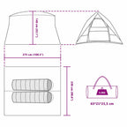 Campingzelt mit Dach Grau und Orange 275 x 230 x 140 cm Taft
