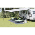 Zeltteppich Blau und Grau 500 x 250 cm Polyethylen