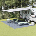 Zeltteppich Blau und Grau 600 x 250 cm Polyethylen