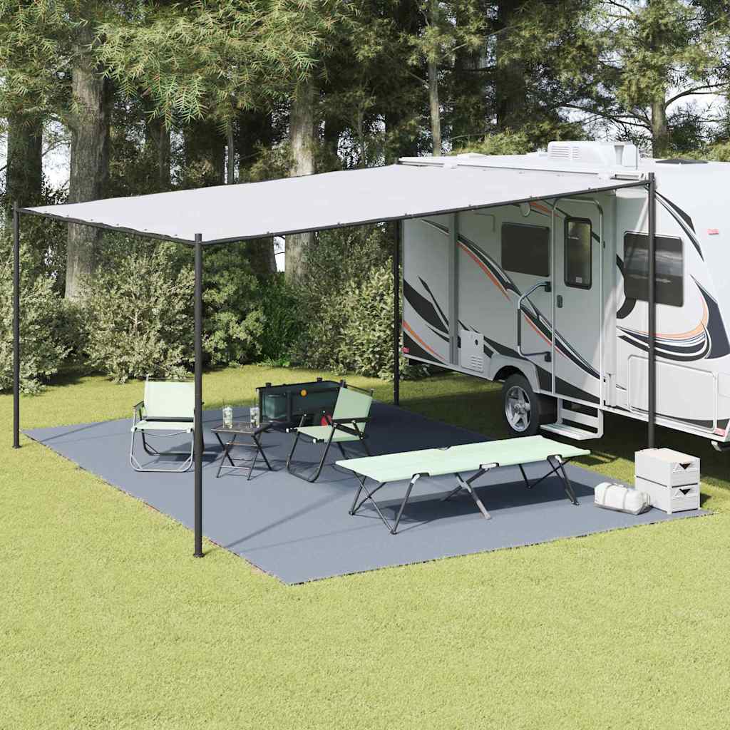 Zeltteppich Blau und Grau 600 x 250 cm Polyethylen