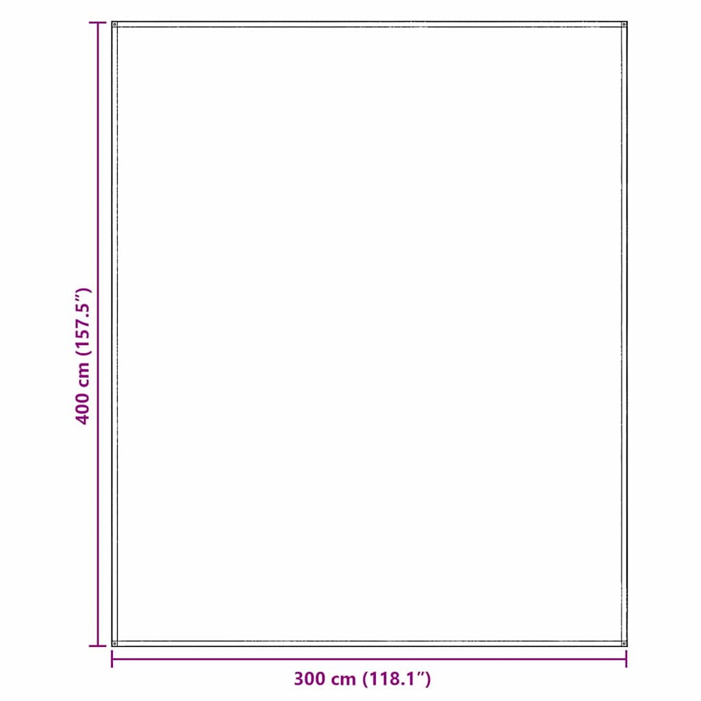 Zeltteppich Blau und Grau 400 x 300 cm Polyethylen