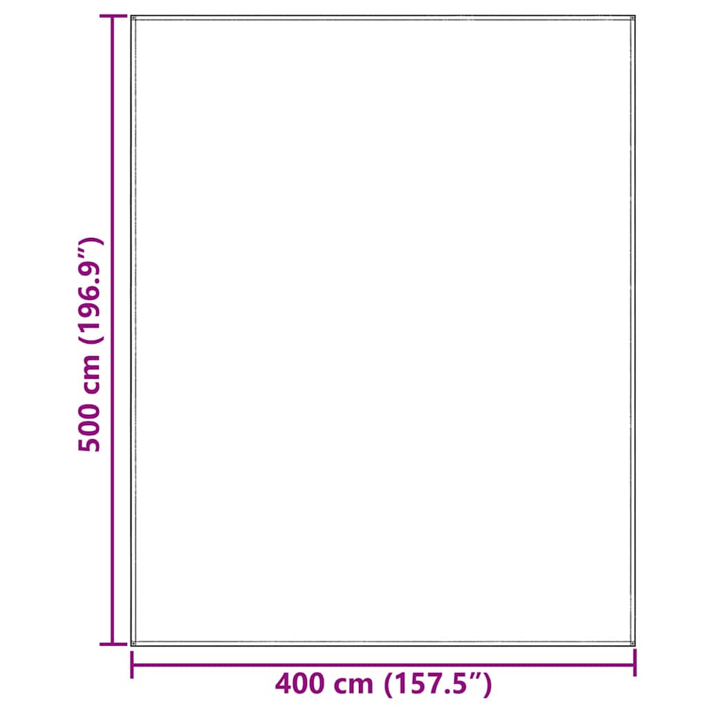 Zeltteppich Blau und Grau 500 x 400 cm Polyethylen