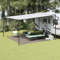 Zeltteppich Hellgrau 400 x 400 cm Polyethylen