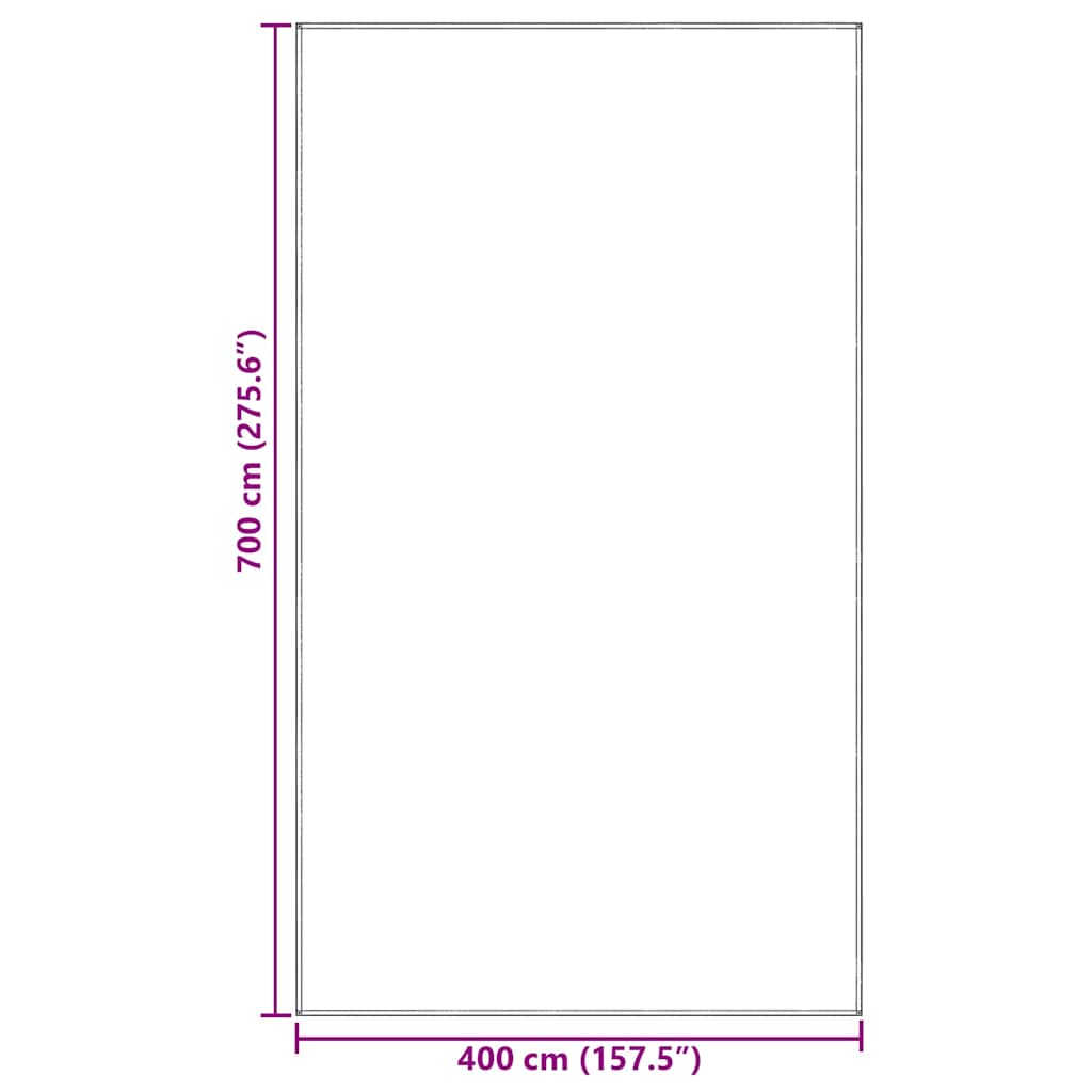 Zeltteppich Hellgrau 700 x 400 cm Polyethylen