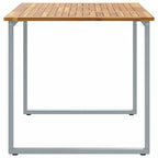 Gartentisch Grau 140 x 80 x 75 cm Massivholz Akazie