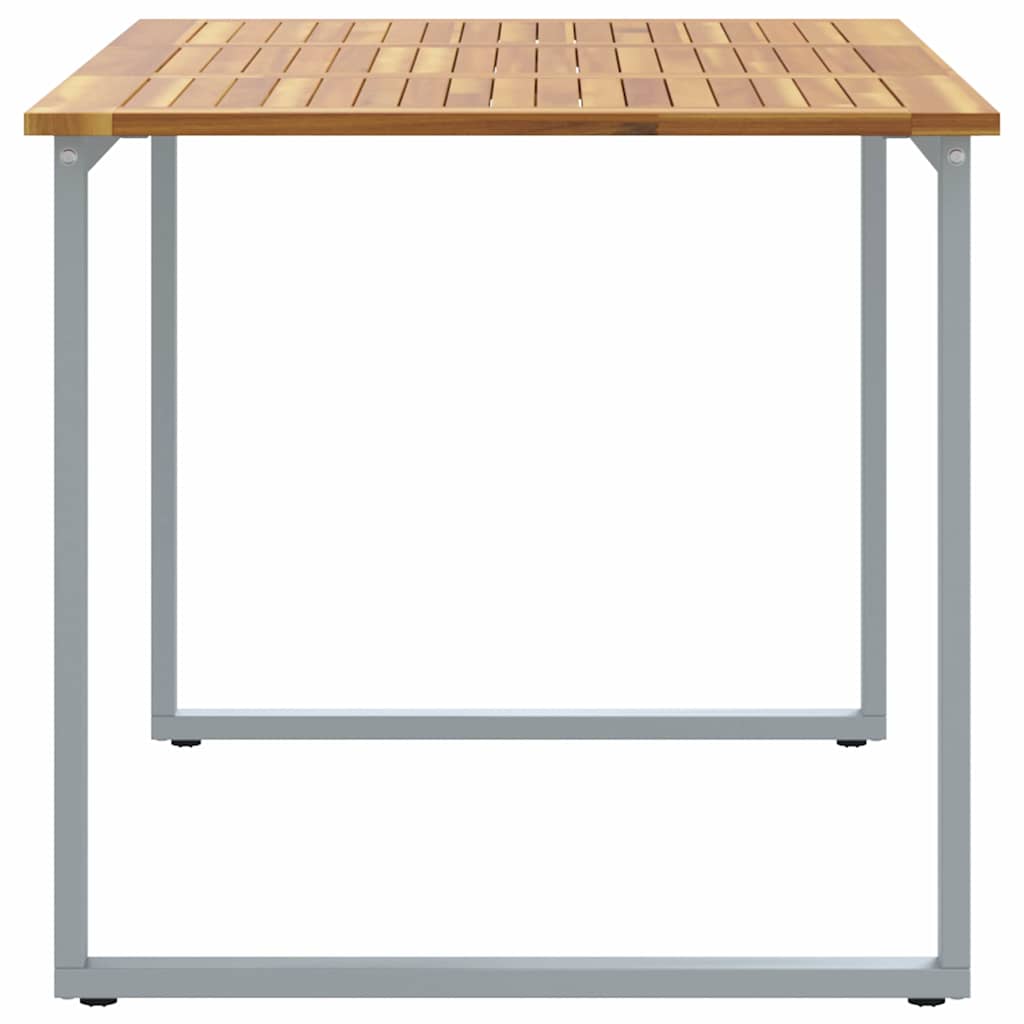 Gartentisch Grau 140 x 80 x 75 cm Massivholz Akazie
