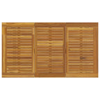 Gartentisch Grau 140 x 80 x 75 cm Massivholz Akazie