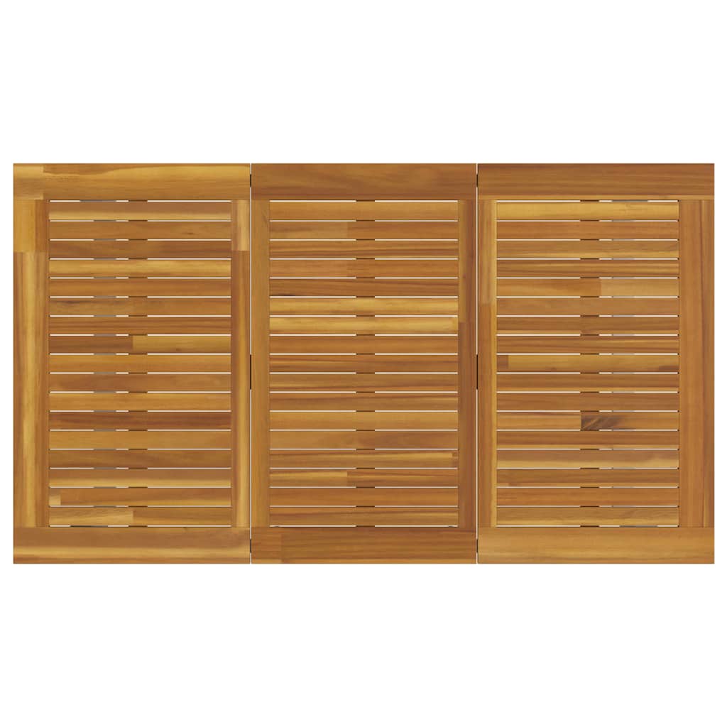 Gartentisch Grau 140 x 80 x 75 cm Massivholz Akazie