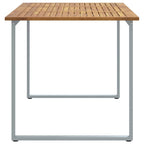 Gartentisch Grau 160 x 80 x 75 cm Massivholz Akazie