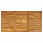 Gartentisch Grau 160 x 80 x 75 cm Massivholz Akazie