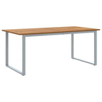 Gartentisch Grau 180 x 90 x 75 cm Massivholz Akazie